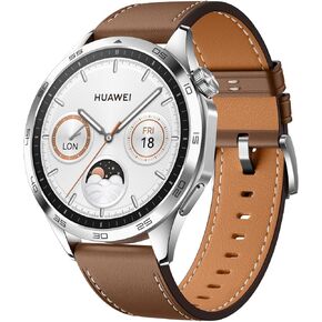 HUAWEI Watch GT 4 B19L 46mm Bluetooth Smartwatch 1.43" AMOLED Screen Leather Strap - Brown