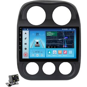 FELLOSTAR Car Stereo Replacement for 2010-2016 Jeep Compass Jeep Patriot Radio Upgrade with Carplay & Android Auto 8-Core 2+32G Head Unit 10 Inches QLED Touch Screen BT5.1/GPS/SWC/AM/FM/DSP/5G