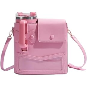 Stanley Outdoor Portable Crossbody Cup Storage Bag with Purse, Crossbody Bag for Stanley Bottle