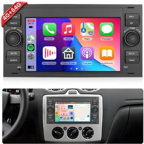 4G 64G 【DSP 32EQ】 Radio for Ford Transit MK7 2005-2014 Car Stereo with Wireless Carplay Android Auto 7'' 1280X720P IPS Touchscreen 5.0Bluetooth RDS FM DAB+ GPS WiFi Backup Camera