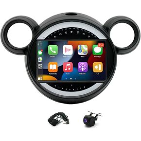 Compatible for Mini Cooper 2010-2016 Android 13 Car Stereo GPS Navigation CarPlay&Android Auto 9 inch Touch Screen Radio Audio Player with Mirror Link/WiFi/SWC/FM/Bluetooth+Backup Camera+MIC