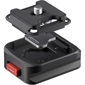 Freewell Tripod Quick Release Clamp for Fast Camera Mounting, Aluminum Build with 1/4"-20 Screw, Supports 10kg, Compatible with DSLR, Mirrorless Cameras, and Tripods