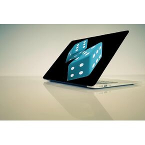 Laptop Skin with Transparent Cube Dice Pattern Designs, Fits Most Laptop Skin Sticker Decal,13.3" 14" 15" 15.4" 15.6 inch Laptop Universal Vinyl Skin Sticker Cover (Skin 16_14)