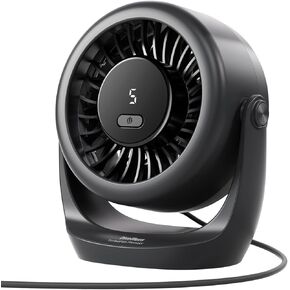 مروحة Turbo Turbo USB ، مروحة المكتب المصغرة الفائقة ، الرياح القوية ، شاشة LED ، 5 سرعة ، 360 درجة مروحة محمولة صغيرة من أجل المنزل والمكاتب والتكنولوجيا الباردة في الهواء الطلق - توروبوبريز
