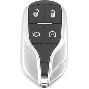 X AUTOHAUX 433MHz M3N-7393490 Replacement Smart Proximity Insert Keyless Entry Remote Key Fob for Ghibli 2014-2018 for Quattroporte 2012-2018 for Levante 2017-2020 4 Buttons 46 Chip