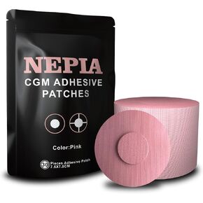 Nepia 30 Pcs CGM Sweatproof Adhesive Patches for Libre 1/2/3, Enlite, Guardian, Dexcom G7,Sensor Covers for 14 Days Long-Lasting Protection &Comfortable Fit (Skin)