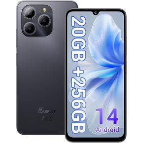 FOSSIBOT S2 Cell Phones, Unlocked Phone Android 14, 20(8+12)GB+256GB/1TB Smartphone,6.72" FHD Display,5000mAh Battery Mobile Phone, 50MP+16MP Camera, Dual 4G SIM Cellphone,Face& Fingerprint Unlock,NFC
