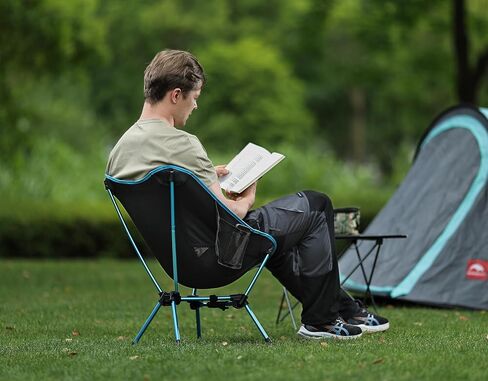 MARCHWAY Lightweight Folding Camping Chair with Spring Lock, Stable Compact Portable for Outdoor Camp, Travel, Beach, Picnic, Festival, Hiking, Backpacking (Lowback Khaki) in Kuwait
