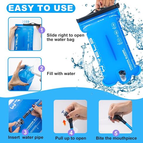 1L/1.5L/2L/3L BPA المثانة المجانية للترطيب ، مثانة ماء TPU مقاوم للتسرب لحقائب المشي لمسافات طويلة ، حزمة ترطيب خزان مياه مفتوحة كبيرة لتشغيل ركوب الدراجات التخييم in Kuwait