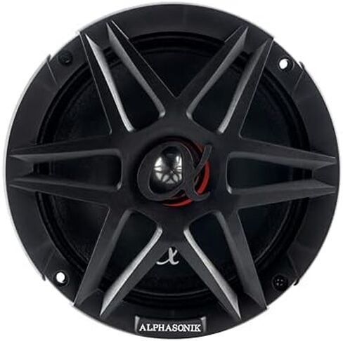 Alphasonik 1 زوج من ABM65 Dynamis Series 6.5 "600 واط كحد أقصى 150 واط RMS متوسطة المدى مكبر صوت 4 أوم من القماش ، ومخروط الورق غير المضغوط ، ومغناطيس الفريت ، وشبكة الشبكة المشمولة in Kuwait