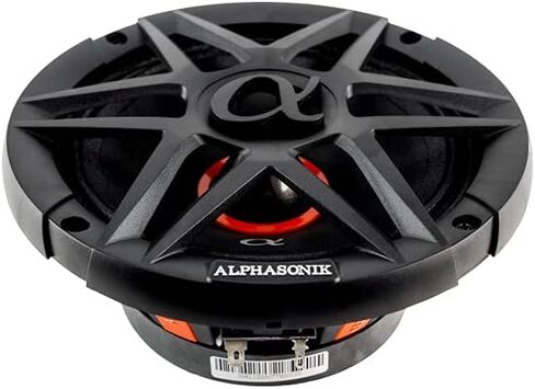 Alphasonik 1 زوج من ABM65 Dynamis Series 6.5 "600 واط كحد أقصى 150 واط RMS متوسطة المدى مكبر صوت 4 أوم من القماش ، ومخروط الورق غير المضغوط ، ومغناطيس الفريت ، وشبكة الشبكة المشمولة in Kuwait