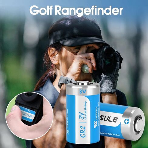 CR2 3V Lithium Battery 900mAh 6 Pack with PTC Protection DL-CR2 for Boresighter Golf Rangefinder,Mini55,Baby Monitor, Flashlight (Non-Rechargeable) in Saudi Arabia