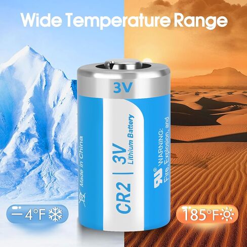 CR2 3V Lithium Battery 900mAh 6 Pack with PTC Protection DL-CR2 for Boresighter Golf Rangefinder,Mini55,Baby Monitor, Flashlight (Non-Rechargeable) in Saudi Arabia