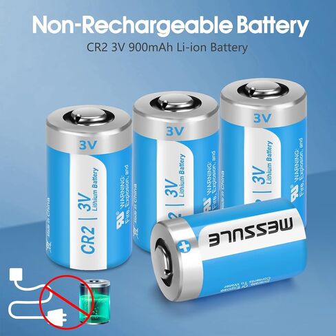 CR2 3V Lithium Battery 900mAh 6 Pack with PTC Protection DL-CR2 for Boresighter Golf Rangefinder,Mini55,Baby Monitor, Flashlight (Non-Rechargeable) in Saudi Arabia