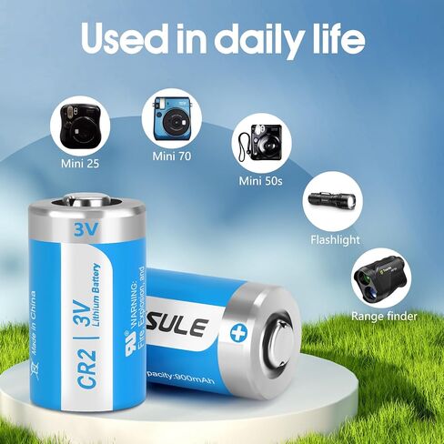 CR2 3V Lithium Battery 900mAh 6 Pack with PTC Protection DL-CR2 for Boresighter Golf Rangefinder,Mini55,Baby Monitor, Flashlight (Non-Rechargeable) in Saudi Arabia