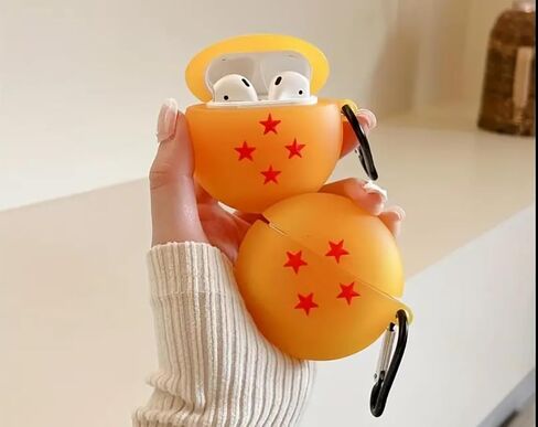 Dragon Silicone Case Cover Ball DBZ Compatible with Apple AirPods Charging Case Cover Keychain (AirPod Pro/ Pro2) in Saudi Arabia