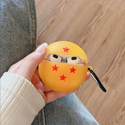 Dragon Silicone Case Cover Ball DBZ Compatible with Apple AirPods Charging Case Cover Keychain (AirPod Pro/ Pro2) in Saudi Arabia
