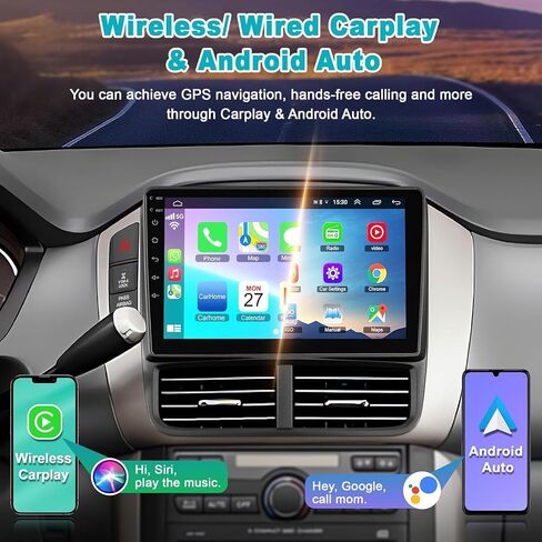 Android 13 Car Radio for Honda Pilot 2006-2008, Build in Wireless/Wire Carplay & Android Auto Support Bluetooth5.2, Back-up Camera,FM Stereo,SWC, 9 Inch IPS Touch Screen 4GB+64GB in Saudi Arabia