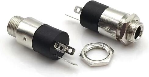 30pcs 3.5MM Stereo Sound Pj-392 Headphone Jack 3.5mm Female Plating Panel Mount Connector Terminals with Locking Nuts-3.5MM Headphone Audio Jack in Kuwait