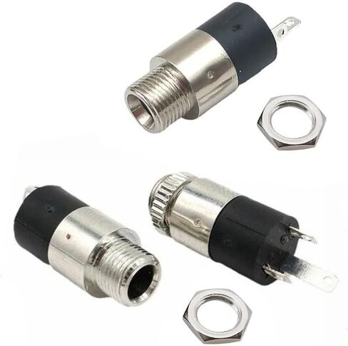 30pcs 3.5MM Stereo Sound Pj-392 Headphone Jack 3.5mm Female Plating Panel Mount Connector Terminals with Locking Nuts-3.5MM Headphone Audio Jack in Kuwait