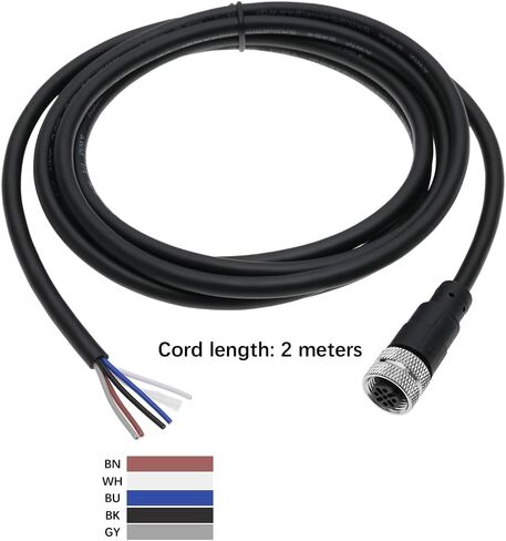 ECSiNG 5 Pin M12 Sensor Connector Straight Aviation Cable Female to Female Aviation Socket Waterproof Electrical Cable for Industrial Automation Control in Saudi Arabia