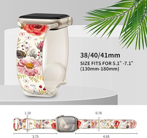 نطاقات رياضية متوافقة مع Iwatch Watch Band 38mm 40mm 41mm نساء الرجال ، حزام سبورت سيليكون لطيف لسلسلة IWatch 10 9 8 7 6 5 4 3 2 1 Ultra SE in Kuwait