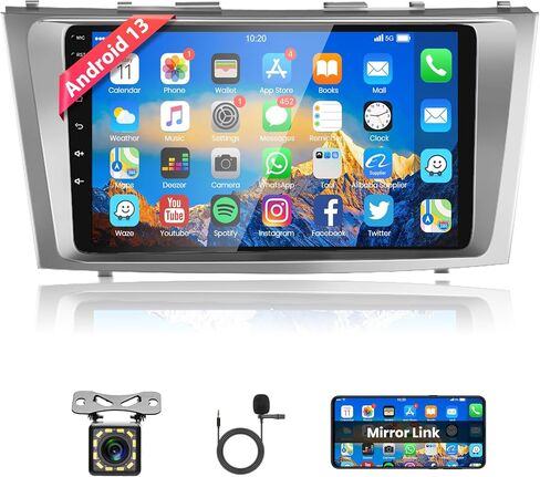 6G+128G 8 Core Android 13 Car Stereo Car Radio for Toyota Camry 2006-2011 Wireless Carplay DSP-36, Rimoody 9'' Touchscreen GPS WiFi Bluetooth FM/RDS Mirror Link 59-UI Themes Backup Camera in Saudi Arabia