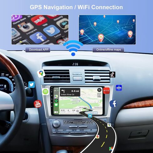 6G+128G 8 Core Android 13 Car Stereo Car Radio for Toyota Camry 2006-2011 Wireless Carplay DSP-36, Rimoody 9'' Touchscreen GPS WiFi Bluetooth FM/RDS Mirror Link 59-UI Themes Backup Camera in Saudi Arabia