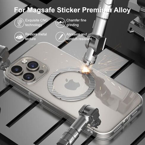 ملصق حلقة مغناطيسية لـ Magsafe، حلقة معدنية مغناطيسية مدمجة للشحن اللاسلكي، طقم محول MagSafe متوافق عالميًا مع حامل السيارة، عبوتان (مغناطيس دائري أرجواني داكن) in Kuwait
