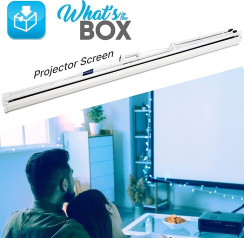 Pyle Universal Projector Screen w/Stand - 60-Inch Floor Standing Portable Fold-Out Rollup Matte for Projection, Includes Tripod, Great for Indoor/Outdoor Presentation, Quick Assembly in Saudi Arabia
