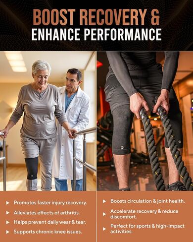 Copper Knee Brace for Men & Women (2 Pack) — Non-Slip Compression Copper Knee Sleeve for Arthritis, Knees Pain Relief, Swelling, Anti inflammatory and Recovery Support (Large) in Saudi Arabia