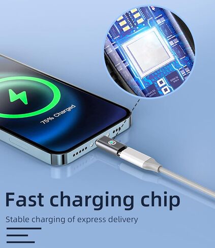 محول لايتنينج انثى الى USB-C ذكر، نوع الشحن لسامسونج جالاكسي S20 الترا Z فليب نوت S10 S9 بلس جوجل بيكسل 5XL متوافق مع كيبل محول شاحن موصل ال جي ايباد برو اير 4 2020 in Kuwait