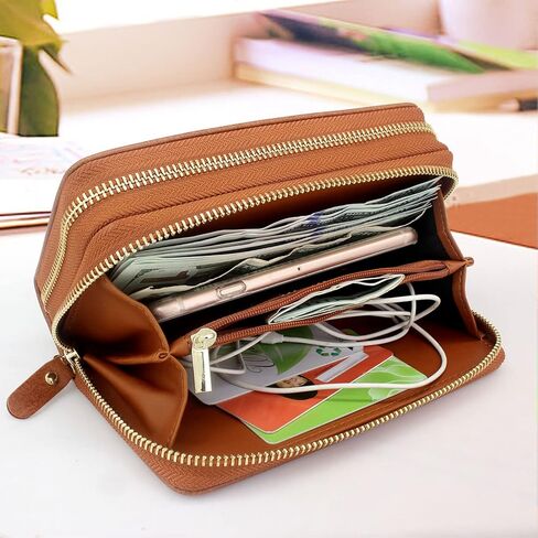 Harryshell متوافق مع Samsung Galaxy S22 Ultra 5G 6.8 بوصة (2022) CASE Wallet Multi Zipper Detachable Cover Based Based مع فتحة فتحة بطاقة Crossbody Mirror Crossbody (أسود) in Kuwait