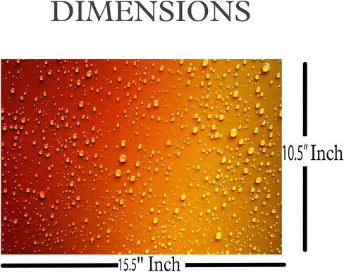 Laptop Skin with 3D Orange Water Drop Pattern Design - Universal Vinyl Sticker Decal, Fits 13-15.6" Laptops, Dustproof, Waterproof, Reusable Cover in Saudi Arabia