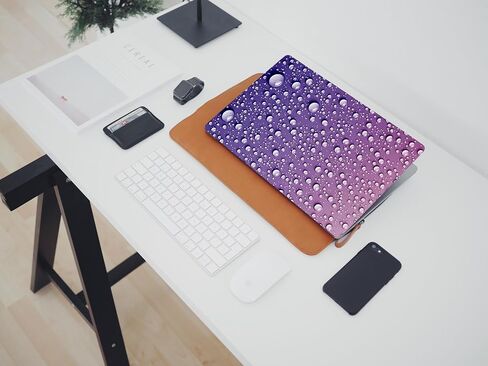 Laptop Skin with 3D Orange Water Drop Pattern Design - Universal Vinyl Sticker Decal, Fits 13-15.6" Laptops, Dustproof, Waterproof, Reusable Cover in Saudi Arabia