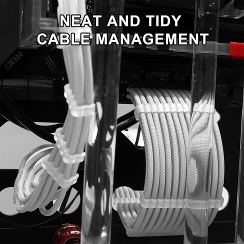 PSU Extensions Sleeved Cables Kit 18AWG 30cm ATX 24pin,CPU4+4p,PCI-E 6+2p,PCI-E 6p for ATX Power Supply Cable with Cable Comb in Saudi Arabia