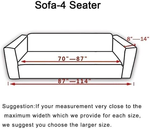 غطاء أريكة مطبوع من لامبريا، غطاء أريكة قابل للتمدد، أغطية أريكة لـ 4 وسائد مع غطاءين وسادة مجانيين (الهندباء، أريكة 4 مقاعد)، بيج in Kuwait