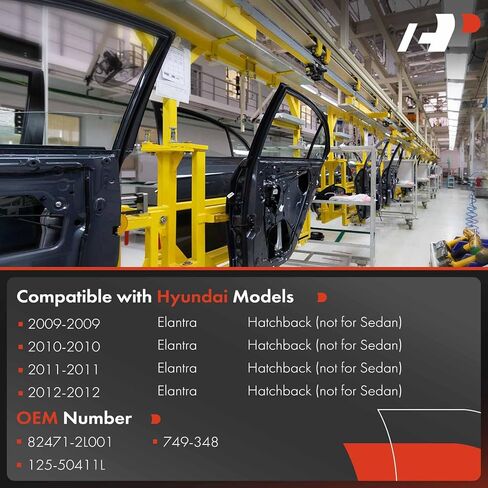 منظم نوافذ كهربائي ممتاز مع لوحة بدون محرك متوافق مع Hyundai Elantra 2009-2012 (نمط هيكل هاتشباك فقط)، جانب الركاب الأمامي الأيمن، استبدال # 82481-2L001 in Saudi Arabia