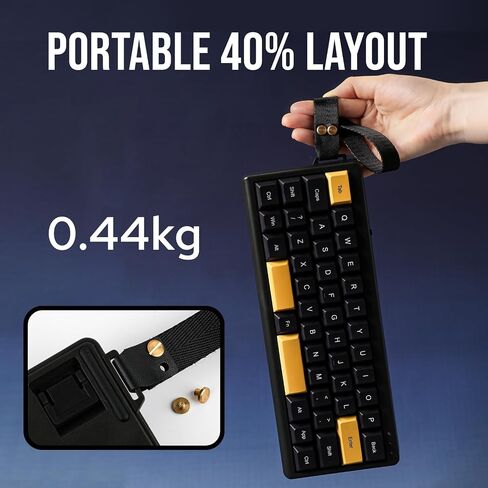 EPOMAKER TH40 40% Layout QMK/VIA Wireless Mechanical Keyboard, Hot Swappable, Bluetooth/2.4GHz/USB-C, 44 Keys Gasket Mount, RGB Backlit (Black, Wisteria Linear Switch) in Saudi Arabia