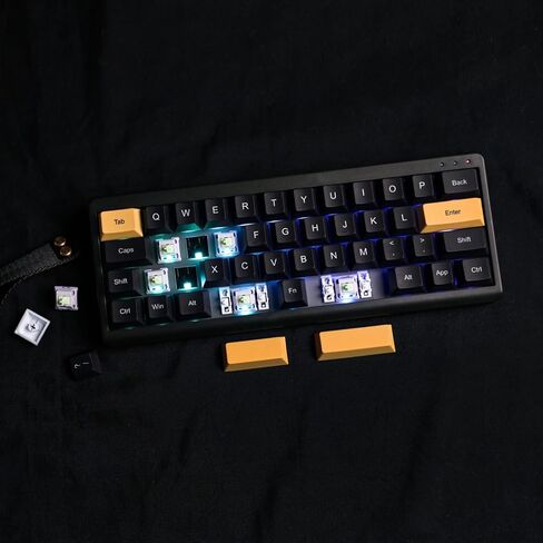 EPOMAKER TH40 40% Layout QMK/VIA Wireless Mechanical Keyboard, Hot Swappable, Bluetooth/2.4GHz/USB-C, 44 Keys Gasket Mount, RGB Backlit (Black, Wisteria Linear Switch) in Saudi Arabia