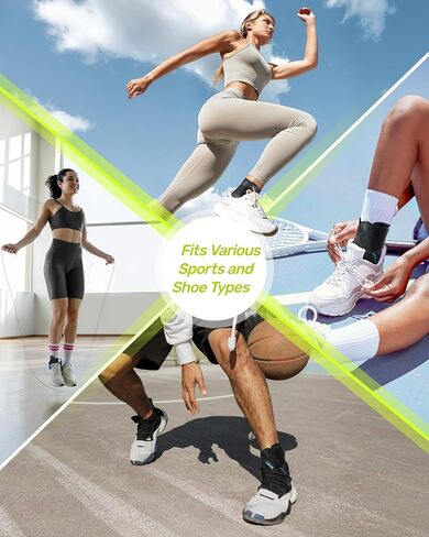 Ankle Brace for Women Men, Lace Up Ankle Brace with Reinforced Metal Support and 3D Silicone Pad, Lightweight Ankle Stabilizer for Running, Basketball, Volleyball, Achilles, Tendon, Sprain, Blue M (8"-9"/9"-10") in Saudi Arabia
