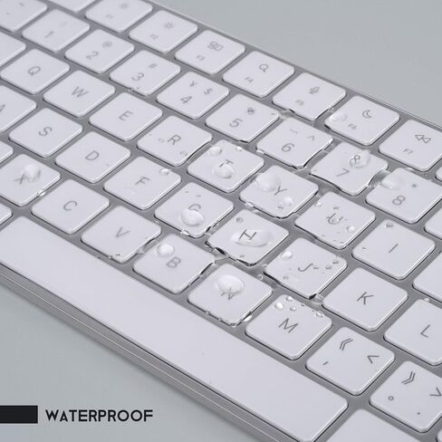 Keyboard Cover Skin for 2021 Apple iMac 24 inch Magic Keyboard with Touch ID, iMac 24 inch 2021 Accessories, Ultra Thin TPU Apple iMac 24 inch A2449 Waterproof Keyboard Protector-Clear/Transparent in Kuwait