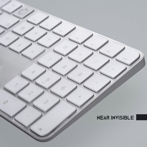 Keyboard Cover Skin for 2021 Apple iMac 24 inch Magic Keyboard with Touch ID, iMac 24 inch 2021 Accessories, Ultra Thin TPU Apple iMac 24 inch A2449 Waterproof Keyboard Protector-Clear/Transparent in Kuwait