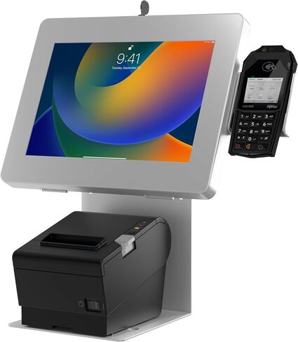 Anti-Theft Kiosk Stand – Point of Sale Station with Credit Card Reader Slot & Printer Slot for iPad 11 (A16) - Pro 11-inch M4 - Air 11-inch M3- iPad 10th Gen - Galaxy Tab & More Tablets in Saudi Arabia