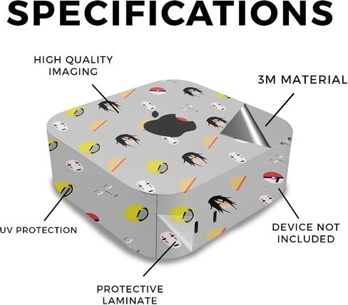 Glossy Glitter Skin Compatible with Apple Mac Mini M4 (2024) - Ultra Hippie - Premium 3M Vinyl Protective Wrap Decal Cover - Easy to Apply | Crafted in The USA by MightySkins in Saudi Arabia