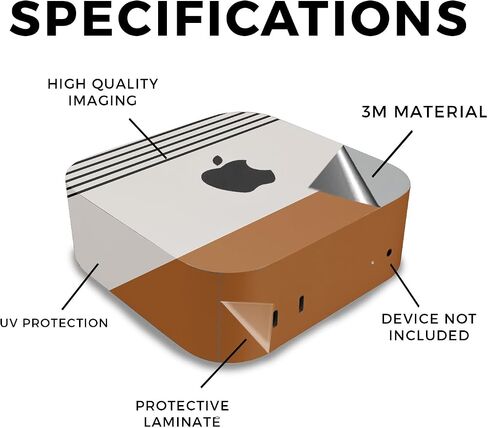 Glossy Glitter Skin Compatible with Apple Mac Mini M4 (2024) - Ultra Hippie - Premium 3M Vinyl Protective Wrap Decal Cover - Easy to Apply | Crafted in The USA by MightySkins in Saudi Arabia