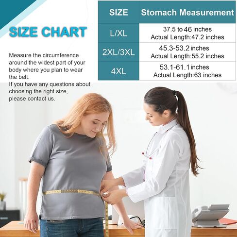 Abdominal Binder Post Surgery Plus Size | Postpartum Belly Band Wrap | Post C Section Belly Binder | Stomach Compression Hernia Belt For Men or Women Hernia Surgery, Natural Birth, Abdominal Injuries,Hysterectomy (2XL/3XL) in Kuwait