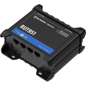 Teltonika RUT951A00800 Model RUT951 Industrial Cellular Router; All USA & Canada Carriers; Aluminium Housing; 4G LTE/3G/2G Connectivity; Dual SIM; Wireless Access Point