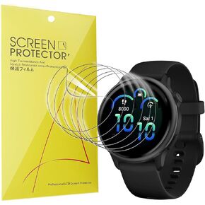 Compatible for Garmin Vivoactive 6 Screen Protector, [6 Pack] Full Coverage TPU Clear Film Compatible for Garmin Vivoactive 6, vívoactive 6 Smartwatch (6 Pack)