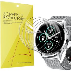 Compatible for Drwvgjk Smart Watch Screen Protector, [6 Pack] Full Coverage TPU Clear Film Compatible for Drwvgjk S37 Smart Watch (6 Pack)
